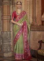 Banarasi Silk Mehandi Party Wear Weaving Saree